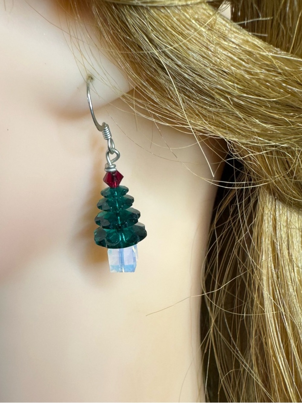 Handmade Christmas Tree Earrings – Festive Holiday Jewelry Gift
